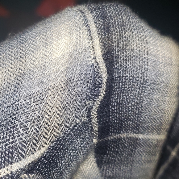 BLUE PLAID TOP WITH EMBROIDERED BACK - Picture 12 of 12